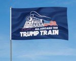 Trump Flag Train Donald Trump Flags Support for President Banner All Aboard The Trump Train 3 x 5 Feet with Two Brass Grommets