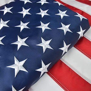 American Flags for Outside 3x5, US Flags 3x5 Outdoor USA High Wind with Embroidered Stars, Sewn Stripes, Brass Grommets, Durable USA Flag Outdoor Outside