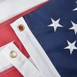 American Flags for Outside 3x5, US Flags 3x5 Outdoor USA High Wind with Embroidered Stars, Sewn Stripes, Brass Grommets, Durable USA Flag Outdoor Outside