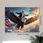 Trump Calendar 2025 Wall Calendar 2025 Funny Donald Trump Gifts MAGA Presidential 12-Month Wall Calendar Premium Glossy Finish President Trump Merchandise