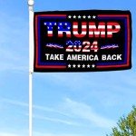 Trump 2024 Take America Back Flag, 3x5 ft 2024 Trump for President Flag Outdoor Room Wall Trump Flags Decoration Banner with 2 Brass Grommets & Double Stitched