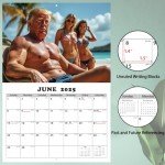 Trump Calendar 2025 Wall Calendar 2025 Funny Donald Trump Gifts MAGA Presidential 12-Month Wall Calendar Premium Glossy Finish President Trump Merchandise