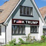 YINENA Fuck Trump Banner Anti Trump Flag Banner for Yard Garden Outdoor Decor 98" x 18"