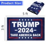 Trump 2024 Flag 3x5 Take America Back, Donald Trump Flags, Outdoor Banner Heavy Duty Lightweight Trump Flags, Durable Canvas Header and 2 Brass Grommets for Indoor Outdoor