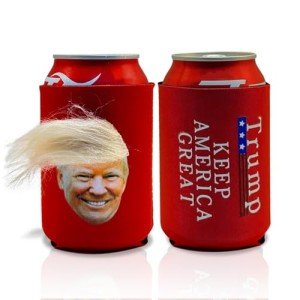 Trump Merchandise Trump Cup Sleeves with Trump Hair for Cans Can Cooler Funny Beer Can Trump Mugshot Funny Trump Gifts (1)