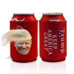 Trump Merchandise Trump Cup Sleeves with Trump Hair for Cans Can Cooler Funny Beer Can Trump Mugshot Funny Trump Gifts (1)