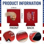 Trump Merchandise Trump Cup Sleeves with Trump Hair for Cans Can Cooler Funny Beer Can Trump Mugshot Funny Trump Gifts (1)