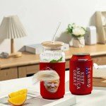 Trump Merchandise Trump Cup Sleeves with Trump Hair for Cans Can Cooler Funny Beer Can Trump Mugshot Funny Trump Gifts (1)