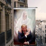2but DONALD TRUMP PRAYING WITH JESUS flag Trump Shooting Fight flags 2024 outdoor indoor 3x5ft banner (Multicolor)