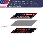 Double Sided Black Trump 2024 Flag 4x6 Made in USA Outdoor Heavy Duty 3 Ply Polyester Trump Take America Back Flag with White Starting Tape and 2 Brass Grommets