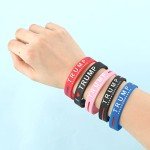 5pcs Donald Trump 2024 Bracelets, Unisex-Style Take America Back Bracelet Donald Trump Bracelets Wristbands Silicone Rubber Bracelets for Men Women Teens Boys Girls Rally Supplies