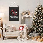 12x18 Trump Treason Garden Flag Double Sided Anti-Trump Vote Blue 2022 Yard House Flag - Guilty For Prison, Save America, Save Democracy - No Stand