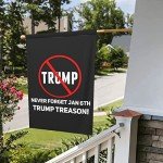12x18 Trump Treason Garden Flag Double Sided Anti-Trump Vote Blue 2022 Yard House Flag - Guilty For Prison, Save America, Save Democracy - No Stand