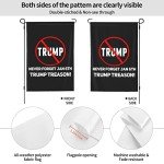 12x18 Trump Treason Garden Flag Double Sided Anti-Trump Vote Blue 2022 Yard House Flag - Guilty For Prison, Save America, Save Democracy - No Stand