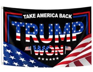 Trump Won USA 45 47th President Take America Back Flag 4x6Ft Supporting Trump Patriotic MAGA Banner Indoor Outdoor With 2 Grommets(Style 012, 4x6FT)