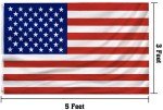 American Flag 3x5 FT USA FLAG Polyester US United State Flags outdoor indoor Canvas Header and Double Stitched with two Brass Grommets
