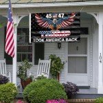 Trump 45th 47th Flag,Trump Took America Back Flag 3x5 FT Polyester Banner with Brass Grommets for Indoor Outdoor Decorations (black)
