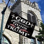 SOULBUTY Trump 2024 Flag- God Guns And Trump Flag 3x5 Feet Outdoor Indoor-Double Stitched- Polyester with Brass Grommets (3x5 Feet)