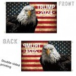 ccolorful rrope Trump 2024 Flag 3x5 FT President Trump Flag Take America Back Banner Indoor Outdoor 1 Ply With Vivid Patriotic Colors Design UV & eagle logo，Fade Resistant 2 Brass Grommets