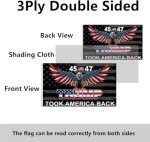 Double Sided Trump 45th 47th President Flag 2x3FT,President Trump Flag,Trump 2025 Eagle Flags,Trump Won Took America Back Banner with 2 Brass Grommets,Sturdy Polyester.