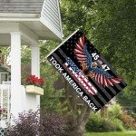 Double Sided Trump 45th 47th President Flag 2x3FT,President Trump Flag,Trump 2025 Eagle Flags,Trump Won Took America Back Banner with 2 Brass Grommets,Sturdy Polyester.