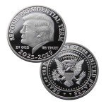 4 Pcs/Set Donald Trump Commemorative Coins, President Term 2025-2029, Gold Plated and Silver Plated Novelty Coins, Collectible Gift
