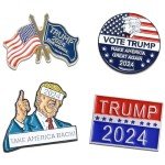 SOWPOPY Trump Pins 2024, Trump Merch Enamel Pins Bulk Trump Brooch Pin American Flag Lapel Pins Set USA Trump Merchandise Gifts for Men Women Adult