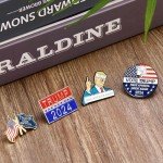 SOWPOPY Trump Pins 2024, Trump Merch Enamel Pins Bulk Trump Brooch Pin American Flag Lapel Pins Set USA Trump Merchandise Gifts for Men Women Adult
