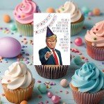 Funny Trump Birthday Card for Women Men - Humorous Donald Trump Gift Ideas for Him Her - Great for 30th, 40th, 50th, 60th Birthday Gifts for Mom Dad Best Friends - Bday Card for Best Friend Coworker
