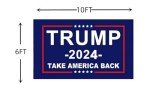 Donald Trump Flag 6X10 FT - Take American Back Flag,Vivid Color, All Weather, Double Stitched President Flags，Polyester Flags with Sturdy Brass Ring.