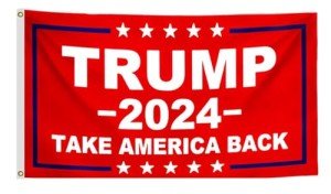 Trump 2024 Flag 5X8 FT, Take America Back Trump Outdoor Polyester Flags, Double Stitched Trump Flags with Brass Grommets and Stronger Header. (5X8)