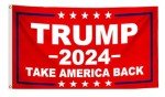Trump 2024 Flag 5X8 FT, Take America Back Trump Outdoor Polyester Flags, Double Stitched Trump Flags with Brass Grommets and Stronger Header. (5X8)