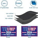 Vettres Trump 2024 Flag and Trump Hat Set,3x5 Outdoor Double Sided 3 Ply-Donald Trump Take America Back Flags MAGA hat USA Embroidery Adjustable Baseball Cap Blue Flag + Red Hat