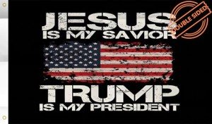 WENWELL Jesus is My Savior Tump is My President Flag 3x5 Ft Double Sided,Durable,Fade-Resistant,Indoor/Outdoor