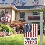 2024 Donald Trump Garden Flags for Outside 12x18 Double Sided Burlap, Retro style American President Election Yard Lawn Outdoor Decoration Banner Small Sign Trump 2024 Flag DF551