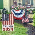 2024 Donald Trump Garden Flags for Outside 12x18 Double Sided Burlap, Retro style American President Election Yard Lawn Outdoor Decoration Banner Small Sign Trump 2024 Flag DF551