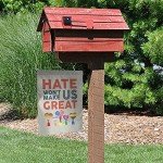 Hate Won_t Make Us Great Garden Flag Garden Flags 12 X 18 Inch Double Sided Seasonal Flag Novelty Flag Banners Outdoor Welcome Garden Decor