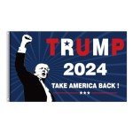 Trump 2024 Flag 3x5 Ft Flag Take America Back Flag Banner with Brass Grommets for Indoor Outdoor Decorations