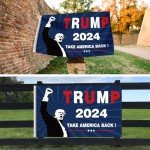 Trump 2024 Flag 3x5 Ft Flag Take America Back Flag Banner with Brass Grommets for Indoor Outdoor Decorations