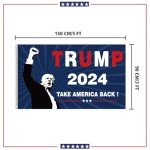 Trump 2024 Flag 3x5 Ft Flag Take America Back Flag Banner with Brass Grommets for Indoor Outdoor Decorations