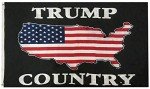 Trump Country USA Black Premium Quality Heavy Duty Fade Resistant 100D Woven Poly Nylon 3x5 3'x5' Flag Banner