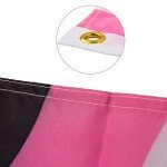 Pink Trump Cow Print Flag With Brass Grommets - Funny Trump Cowboy Hat 3X5 Feet Outdoor Banner Polyester