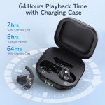 Wireless Ear buds Bluetooth Earbuds Wireless Charging Case Waterproof Headphones Built in Microphone Stereo Bass 64H Playback LED Power Display for iPhone Android Phones Computer Sports Gaming Workout
