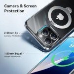 CASEKOO Titanium 360° Rotatable Magnetic Stand for iPhone 16 Pro Case [Compatible with Magsafe][16FT Military Protection] Slim Phone 16 Pro Case with Stand Ring Kickstand 6.3'', Clear