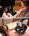 Viozon Tablet Stand Pillow, Compatible with 4-13" Phone/Tablet, iPad, iPhone, Samsung,Kindle,Google, Magnetic Phone Stand for Desk, Kindle Pillow Stand for Bed with Cozy Fabric,and Two Cup Size Bowl.B