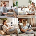 UPERGO Tablet Kindle Stand Pillow, iPad Pillow Holder for Lap with Soft Bean Bag, Fits 4.7 to 12.9 Inch Tablets, Phones for Sofa, Couch, Bed, Car