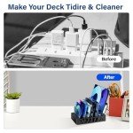 Charging Station for Multiple Devices: 68W 6 Port 20W Fast Phone Charger Dock with 6 Cables, Compatible with Apple Cellphone iPad iPhone Tablet and Other Electronic (Black)