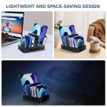 Charging Station for Multiple Devices: 68W 6 Port 20W Fast Phone Charger Dock with 6 Cables, Compatible with Apple Cellphone iPad iPhone Tablet and Other Electronic (Black)