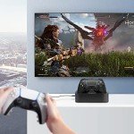 NEWDERY PS5 Controller Charger Station Compatible with Dualsense Edge Controller, Fast Charging Dock Stand with Cable, Dual Controller Charging Station for PlayStation 5 & Edge Controller