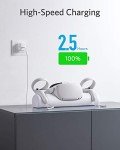 Anker Charging Dock for Oculus Quest 2, Oculus Certified Charging Station Stand Set, Headset Display Holder and Controller Mount Station with 2 Rechargeable Batteries, USB-C Charger and Cable
